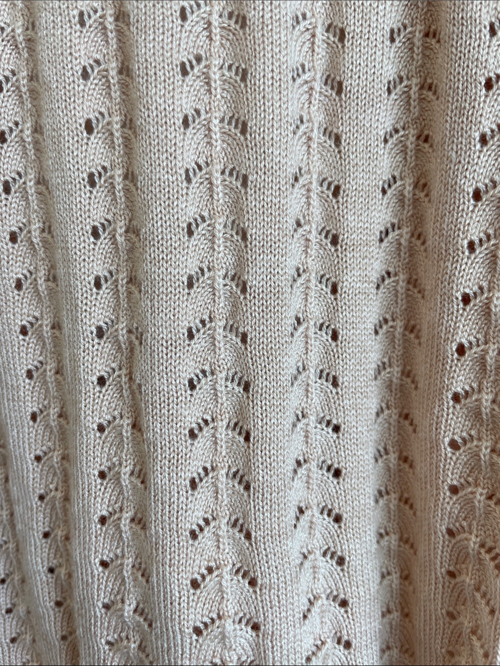 Soft Surroundings Dusty Pink Tie-Front Open-Knit Cardigan - Picture 6 of 10